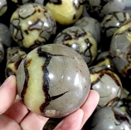 Dragon stone crystal ball sphere