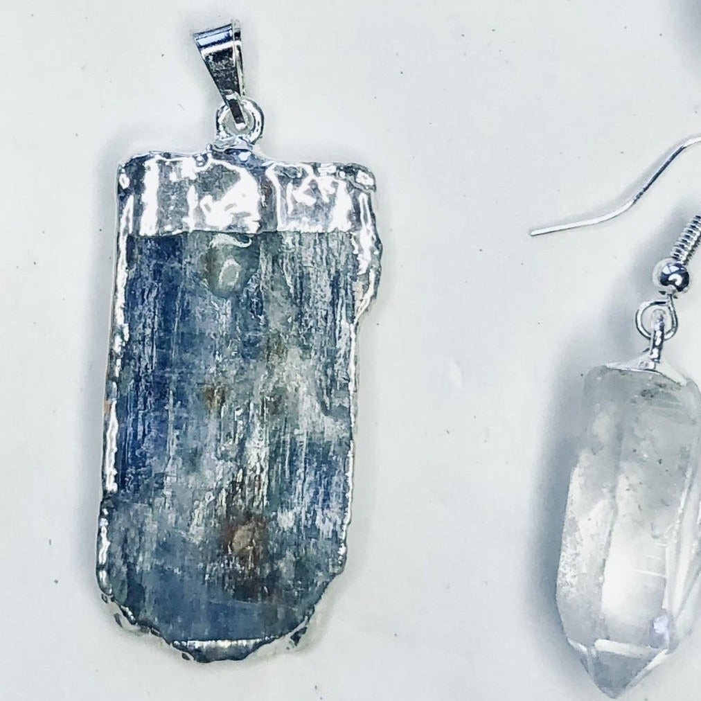 Blue Kyanite crystal pendant