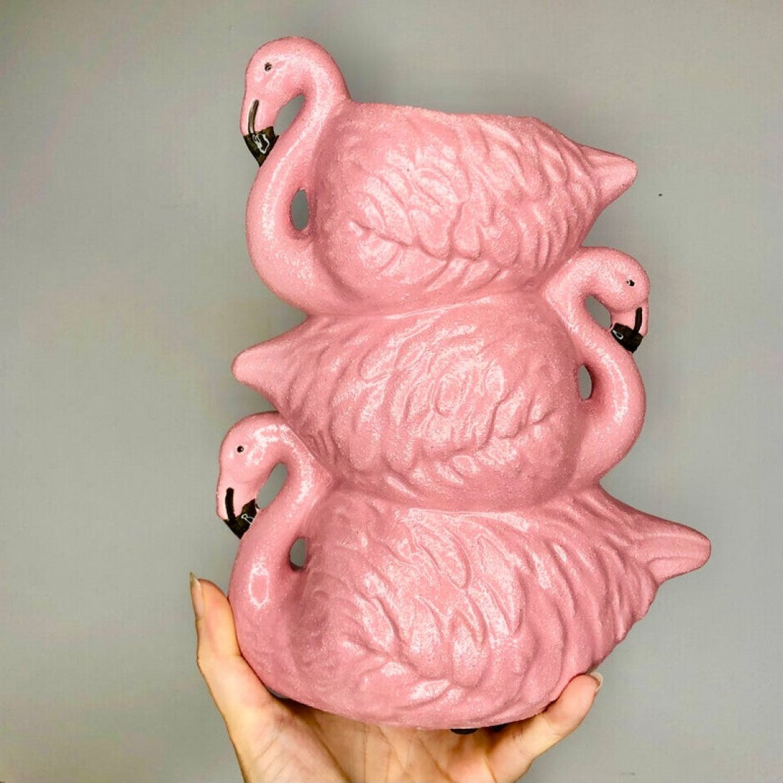 Pink Flamingos ceramic vase