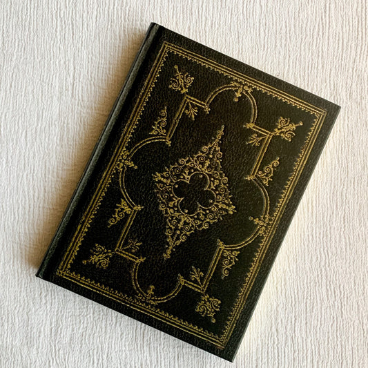 Hard cover black gold embossed journal
