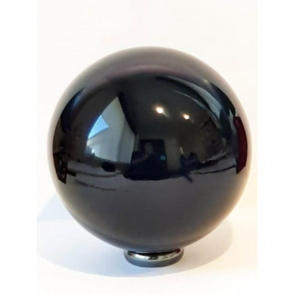 Black obsidian crystal sphere