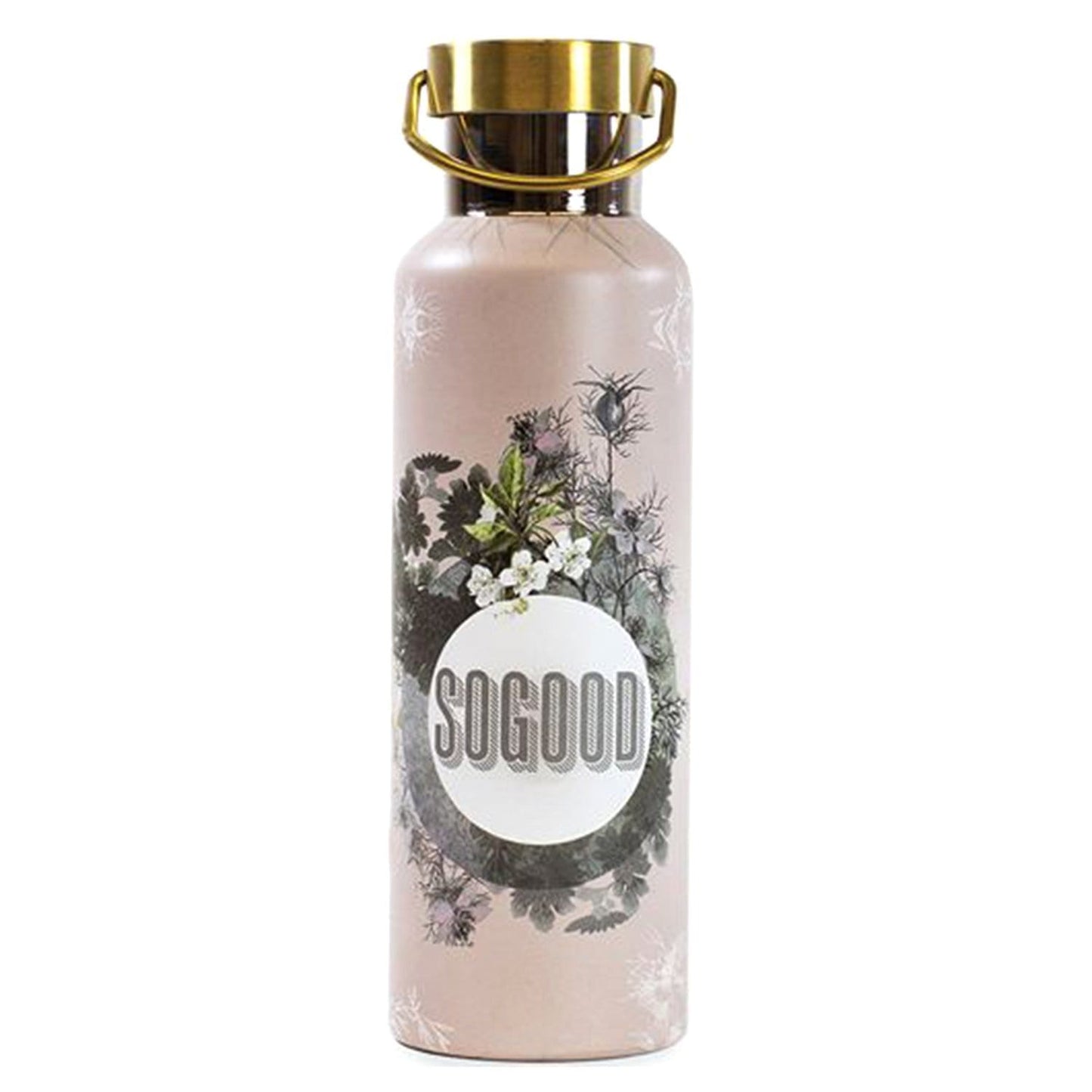 Pretty wildflowers eco insulated stainless steel flask / water bottle