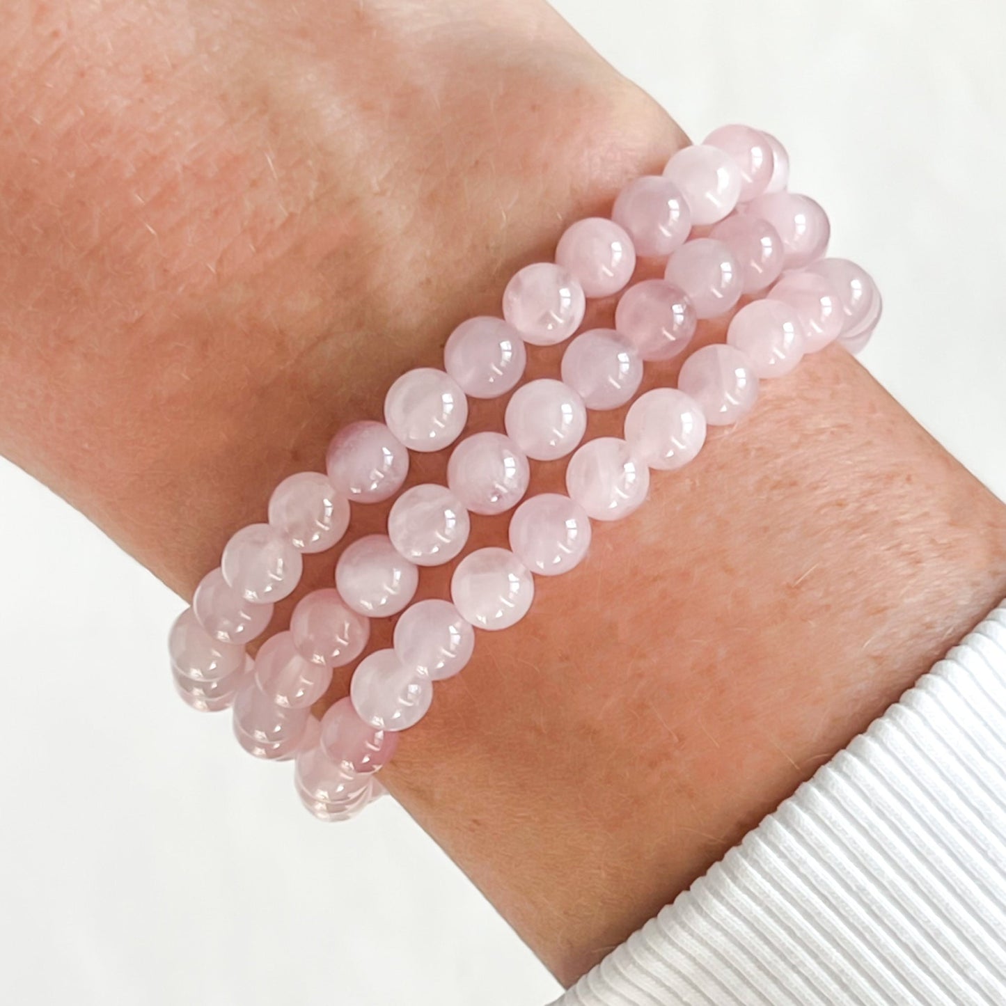 Rose quartz crystal bead / crystal bracelet