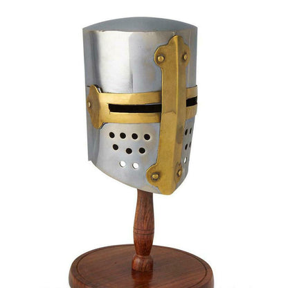 Antique metal warrior helmet statue - Gladiator (movie), Roman Centurion, Knight Crusader, Vikings or Spartan king