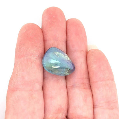 Aqua aura crystal tumble stone